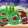 101Pcs Football Plates and Napkins-Football Party Supplies Serve 25, Football