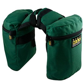 TrailMax Large Horn Saddle Bags; Horn Saddle Bags for Horses; Trail Riding Saddle Bags for Western & Endurance Saddles; Double-Stitched, 600-Denier Poly Saddle Bags; Green
