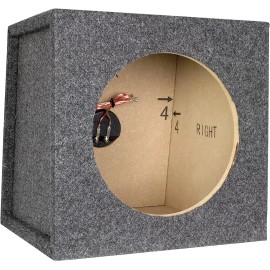 SCOSCHE SE10KT 10-inch Single Car Speaker Enclosure  Gray Carpet Needs Assembly