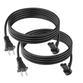 (2-Pack) Long Power Cords Compatible with Sonos Era 100 and Era 300 Speakers, Extended Reach, Enhanced Flexibility, and Durability, Secure Connection (12-Foot)(Black)