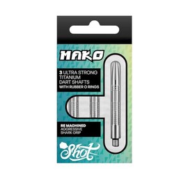 Shot! Mako Titanium Dart Shafts | Ultra Strong | Natural Colour | Available in 3 sizes (Medium)