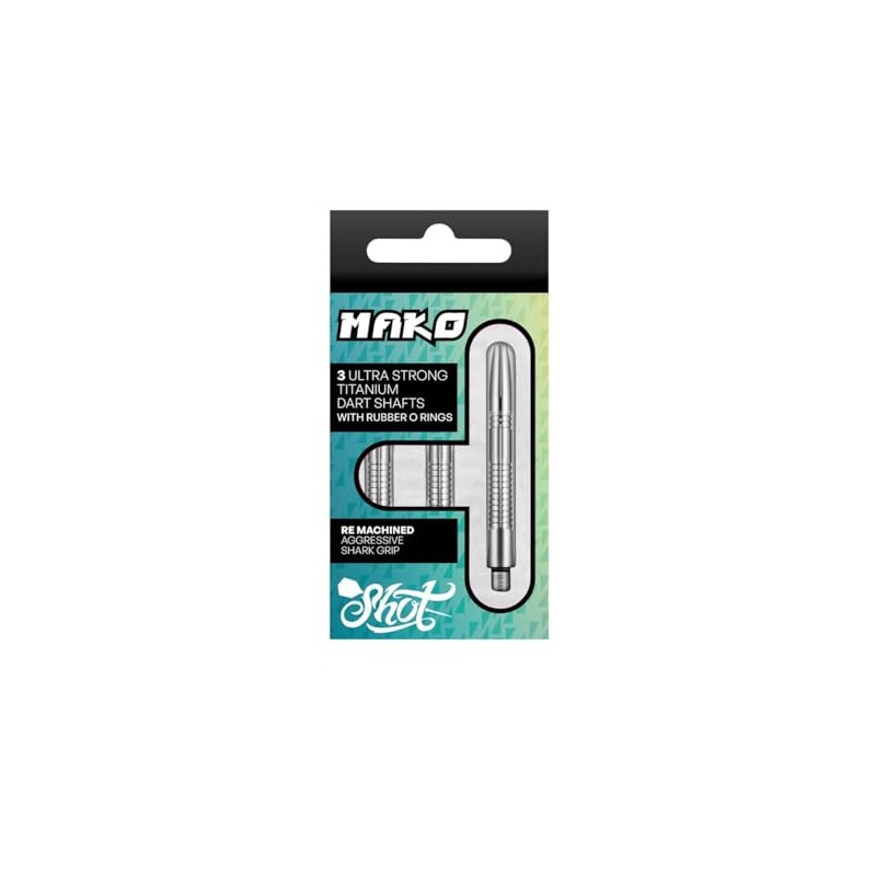 Shot! Mako Titanium Dart Shafts | Ultra Strong | Natural
