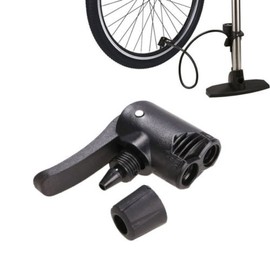 Brand New Dual Head Air Pump Adapter Valve ❤ 2 Sunnymi Bike Bicycle Tyre Hose Replacement, black