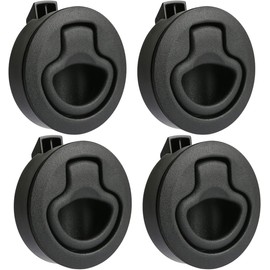Etomvoop Set of 4 Push Lock Motorhome, Flap Lock, Furniture Lock, Inlet Handle Lock, Flush Hatch, Locker Cabinet, Draft Latch Lock for Motorhome, Caravan, Marine, Boat