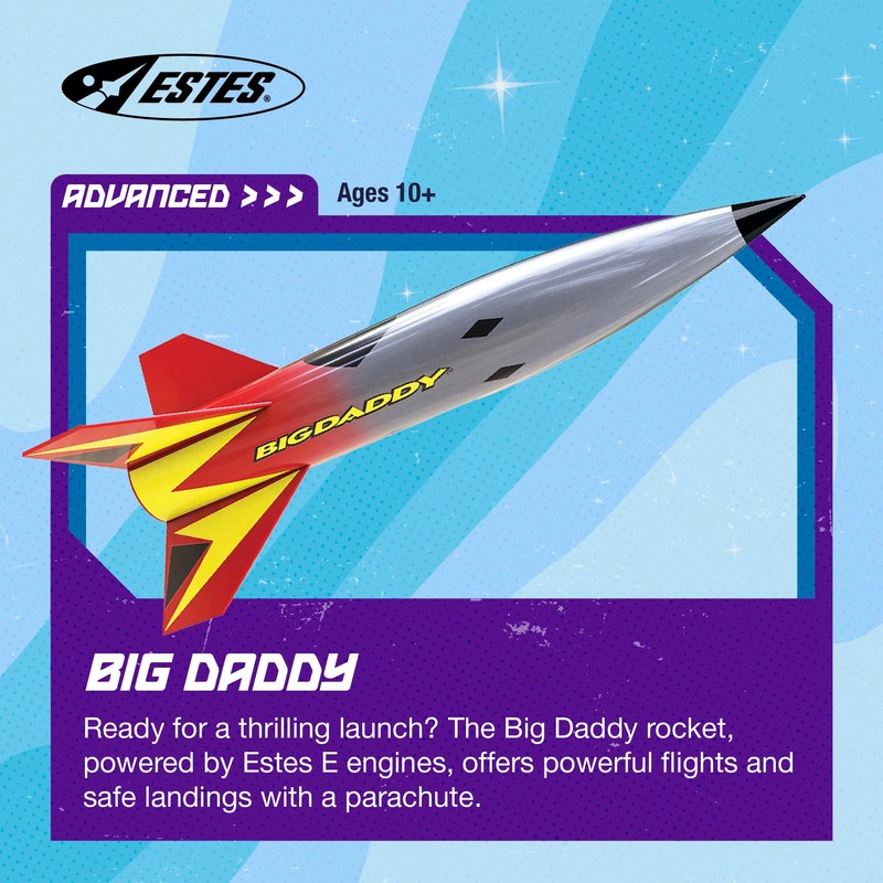 Estes 2162 Big Daddy Rocket-Building Kit, Advanced Flying-Rocket-Model Kit for