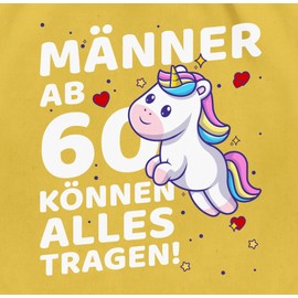 Shirtracer - Gym Bag Backpack - Cute Unicorn Men from 60 Can Carry Everything I Sixtieth Birthday I 60th Birthday Men I 60th Birthday I Gifts for 60th Birthday Man I 60th I, 19 yellow