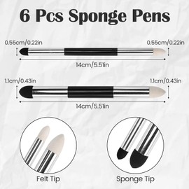 FuxFuis 18 Piece Eraser Pen Set, 12 Pieces Sketch Paper Wiper + 6 Pieces Sponge Eraser Pen Set Eraser Pen Art Sketch Drawing Eraser Pen for Art Students Artists Painters