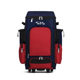 Boombah DEFCON Superpack Rolling Bat Bag Navy/Red/Navy