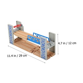 SHINEOFI DIY Wooden Train Track Bridge The Tank Engine Toy Creative Bricks for Boys and Girls Motor Skills Development