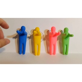 Lucore Home Kids Toothbrush Holder & Organizer - 4pc Colorful Bathroom Hook with Suction Cup