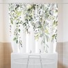 Gipsighila Green Split Shower Curtain for Transfer Bench with Eucalyptus
