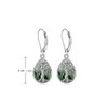 Sterling Silver Tree of Life Earrings for Women Moss Agate