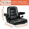 TICSEA Universal Forklift Seat, Tractor Seat with Adjustable Angle Back,