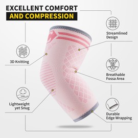 CAMBIVO Elbow Bandage x 2, Tennis Elbow Bandage for Men and Women, Compression Bandage Elbow Suitable for Arthritis, Tendonitis, Elbow Pads for Sports, Golfer's Elbow and Tennis Elbow Bandage