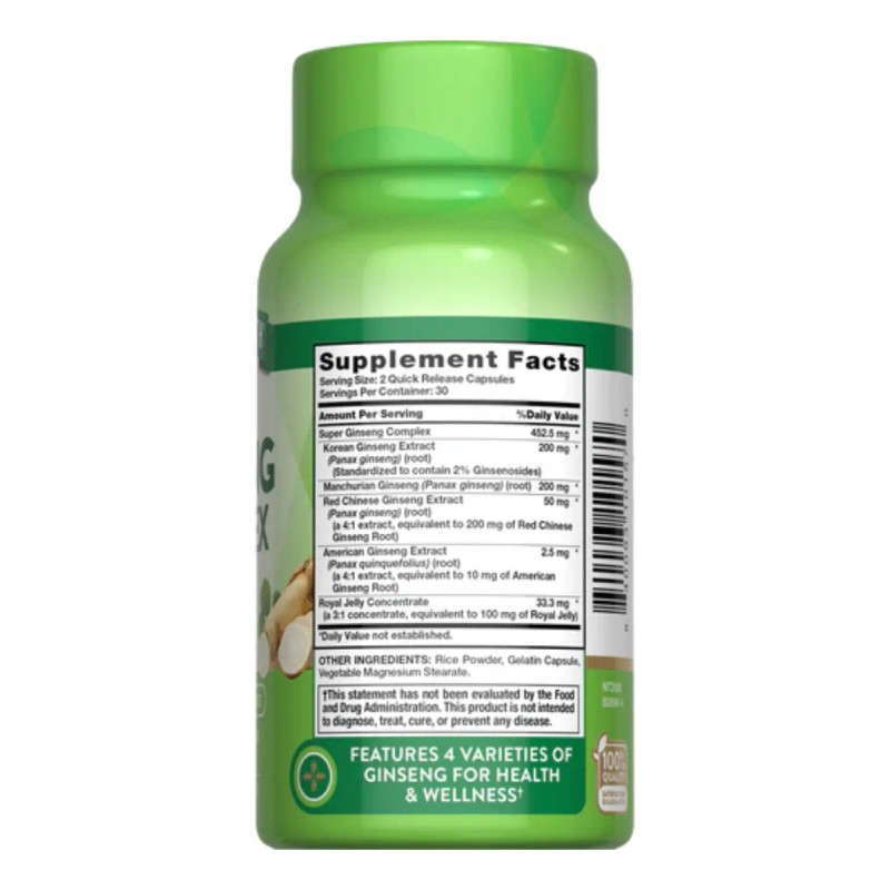 Nature's Truth Complejo Super Ginseng Con Jalea Real, 60 Cáp