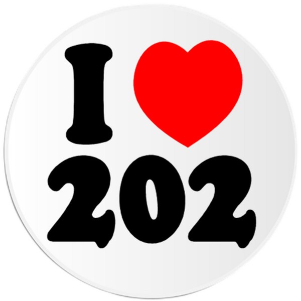 Kiwi Gifts I Love 202 - 10 Pack Circle Stickers