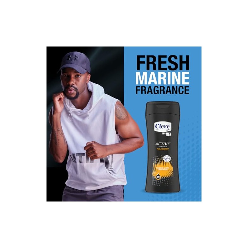 CLERE Loción Corporal Activa Para Hombre - Gingseng Ultra Energizante