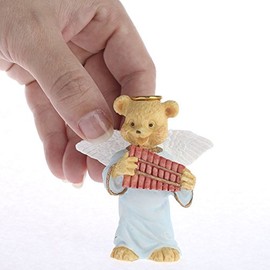 Group of 12 Assorted Resin Painted Angel Bear Figurines for Gifting, Favors, and Collecting