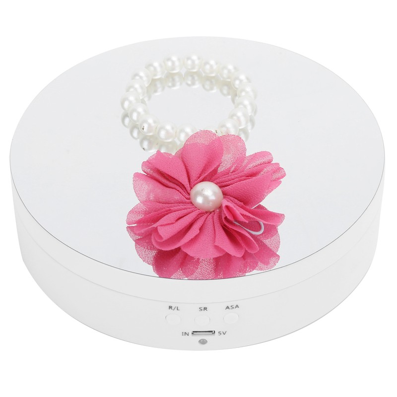 3 Speeds Electric Rotating Display Stand 360 Degree Turntable Jewelry