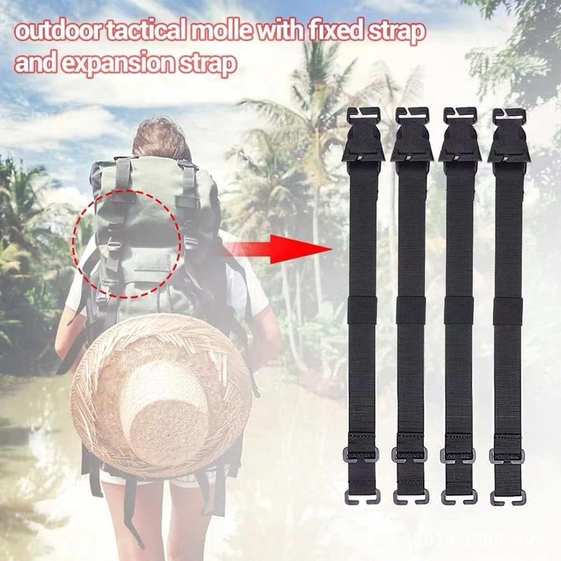 CHIVOLONA 4 Pack Molle Attachments,Tactical Military Binding Retainer,Backpack Straps,Webbing Retainer