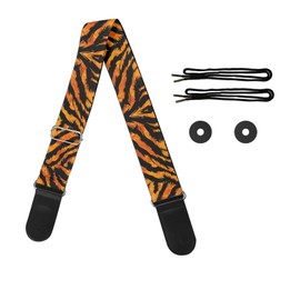 JUDENTIDOS Tiger Stripes Print Guitar Shoulder Strap for for Electric Acoustic Guitar Bass Comfort Guitar Belt Strap Pad Protect Your Guitar