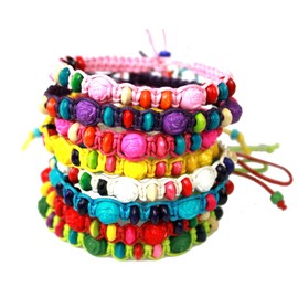 Syleia Colorful Friendship Bracelets Fashion Jewelry Set of 8 Party Favors