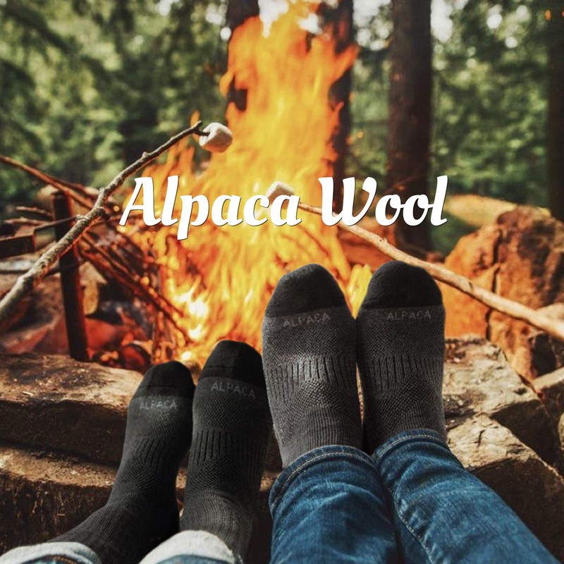 MAGISDU Alpaca Wool Hunting Socks 2 pairs for Men and