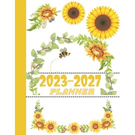 2023-2027 FIVE YEAR MONTHLY PLANNER, VINTAGE SUNFLOWER FALL THEMED: CALENDAR, DAILY-WEEKLY-MONTHLY PLANNER, TO-DO LIST, GOALS, IMPORTANT DATES AND EVENTS