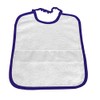 Plain Blue Aida Bib for Nursery, Embroidered Name,, blue