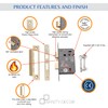 Infinity Decor Fire Rated Electro Brass 3 Lever Mortice Sash