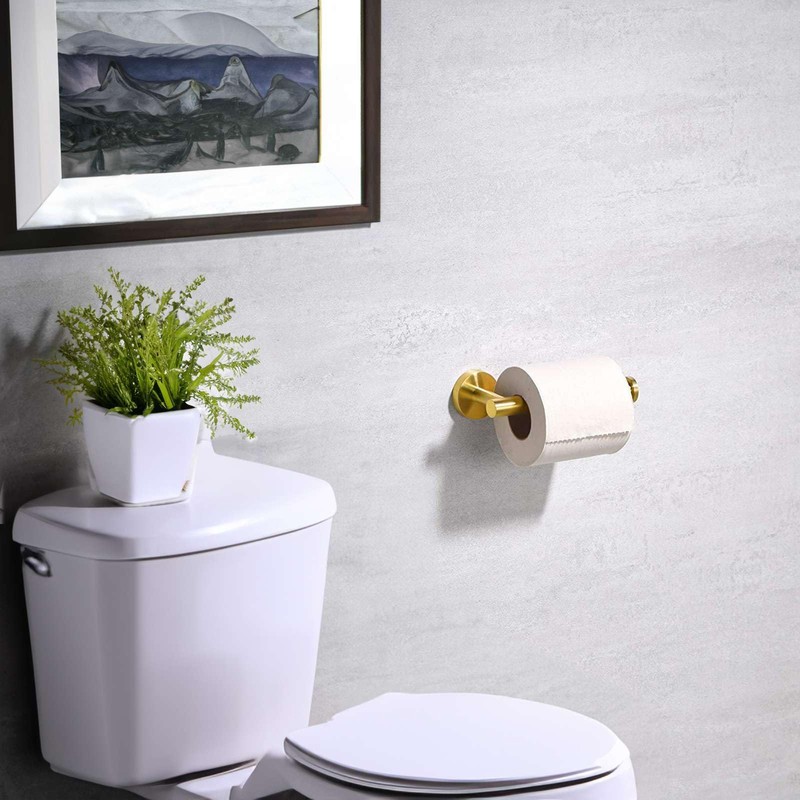 Modket Brushed Gold Toilet Paper Holder 304 Stainless Steel Wall