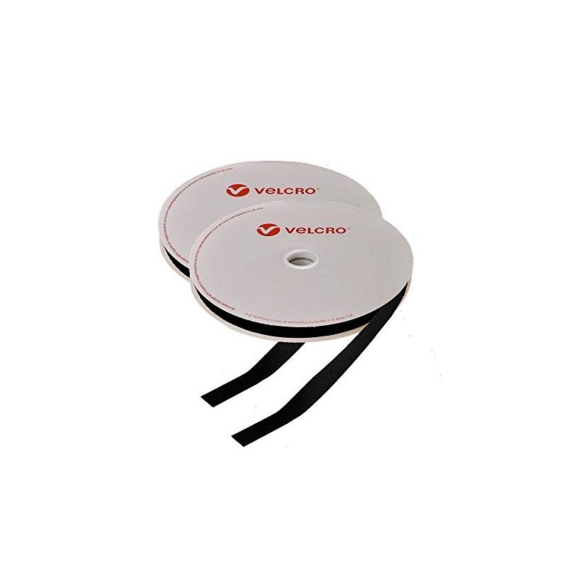 25mm Velcro® Brand Hook & Loop Black Sew On 2m