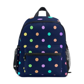 Mnsruu Polka Dot Colorful Toddler Backpack Preschool Rucksack Boys Girls Kids Kindergarten School Bag
