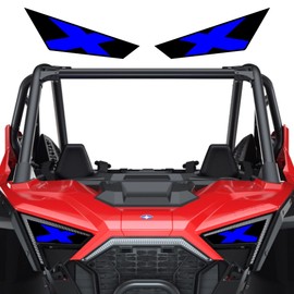 AMR Racing UTV SXS - calcomanía calcomanía para faros delanteros compatible con Polaris RZR Pro XP 20-23 - Luces de color azul