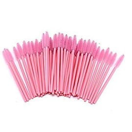 BNP 300 PCS Disposable Eyelash Brush Mascara Wands Applicator Spoolers Makeup Tool Pink (light pink)