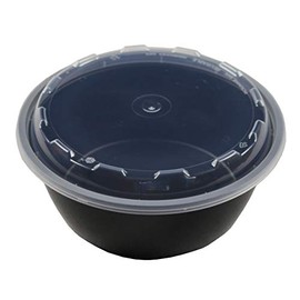 CO-632B, 32 oz Round Microwaveable Food Containers Combo (150 set/cs)