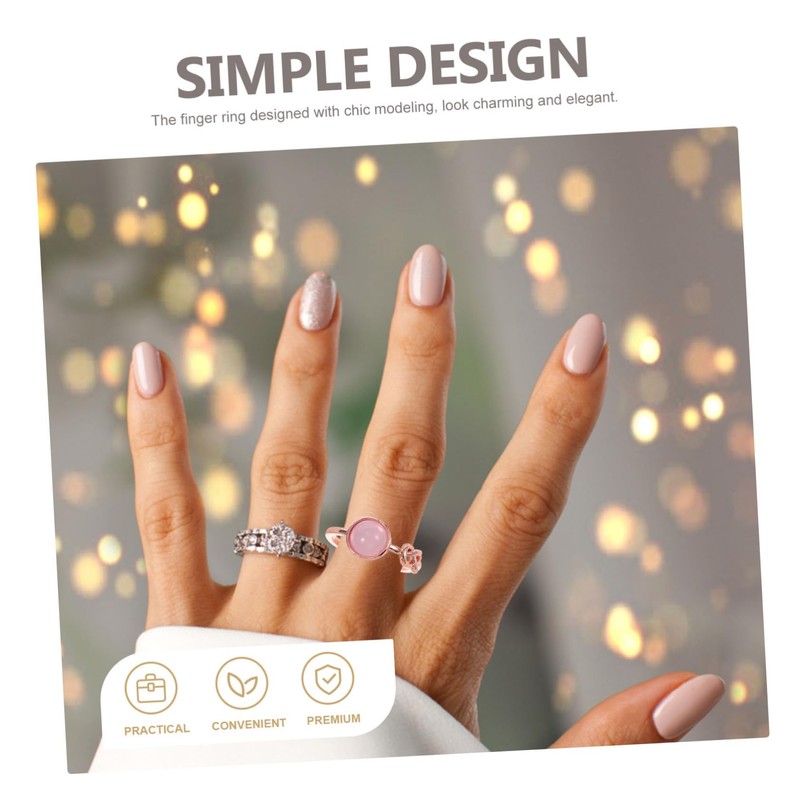 FOMIYES 5sets Moonstone Ring for Women Engagement Jewelry Lightweight and