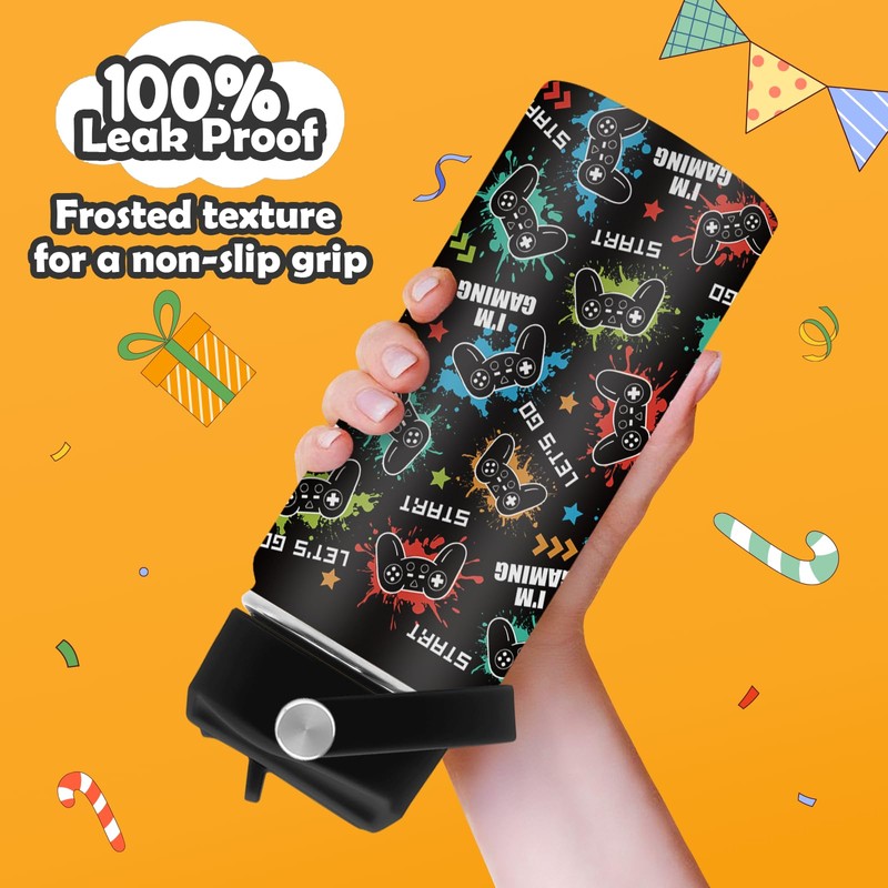 ROVOZAR Game Water Bottle - 16oz Game Controller Stainless Steel