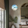 XNM Coastal Blue Clock for Kitchen 14 Inch Glass Analog