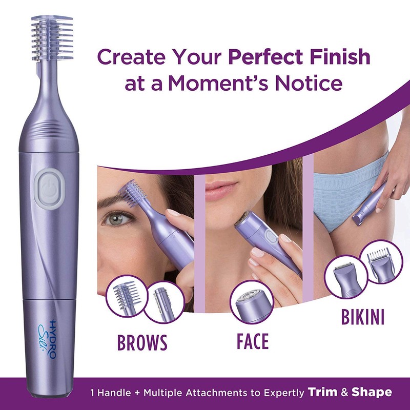 Schick Hydro Silk Perfect Finish Trimmer, 8-in-1 Grooming Kit for