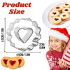 Crethinkaty 9 Pcs Mini Christmas Linzer Cookie Cutters Set, Christmas