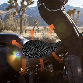 Motorcycle Seat Cushion Gel Cushion (Front - M) 3D Mesh Seat Shock Absorption Ergonomic Anti-stuffy Comfortable Easy Installation Heat Insulation Moisture Proof Breathable Seat Cover Bike Seat Cover
