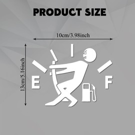 Lyxheth Car Fuel Tank Cap Stickers, Car Stickers and Decals, High Gas Consumption Decal Auto Fuel Tank Cover Sticker, Universal Funny Signs Decal Auto Accessories for Most Vehicles (White)