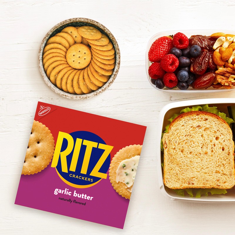 RITZ Garlic Butter Crackers, Snacks for Kids and Adults, Lunch
