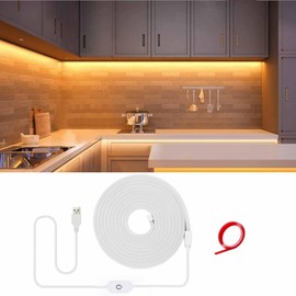 JSungHui LED Neon Lights, 6.56FT Warm White Neon Lights Strip,Waterproof LED Strip, Neon Lights for Kitchen Bedroom Indoor Outdoor Decoration