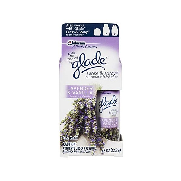 Glade Sense & Spray Refill, Lavender & Vanilla, 0.43 oz-8 pk