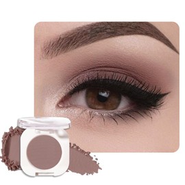 HHLTOH Brown Taupe Single Eyeshadow Makeup, Neutral Powde Eye Shadow for Older Women,Light Cocoa Matte Singles Eyeshadow Palette Pigmented Waterproof,sombras para ojos,Girls Monochrome Eyeshadows Gift