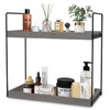 Hidden Haven - 2 Tier Bathroom Countertop Organizer Lightly Lacquered