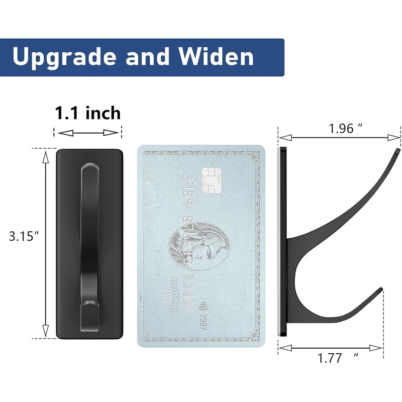 pickpiff Self Adhesive Coat Hooks for Hanging: Heavy Duty Stainless