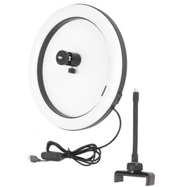 LED Selfie Ring Light Dimmable Photography Fill Light with Stand and Mobile Phone Holder for Makeup Video Studio